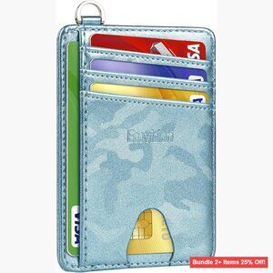 Slim RFID Blocking Front Pocket Wallet with Detachable D-Shackle